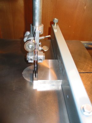 150 Precision Bandsawing First the Rough Slot in the Scriber Clamp Body.jpg