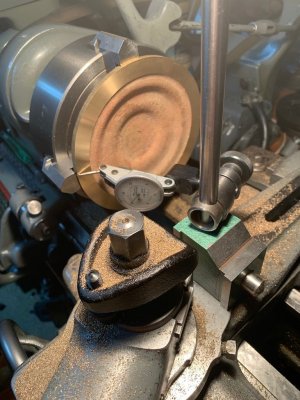 19 Indicating the Smokebox Front Door Casting in the Four Jaw Chuck.jpg