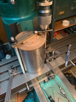 22 The Setup to Drill and Tap the Smokebox Front Door to the Backing Ring.jpg