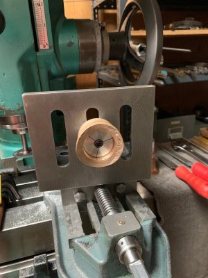 109 The Stack Casting and the Holding Fixture Mounted on an Angle Plate.jpg