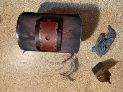182 Coarse Emery Paper Duct Taped to Smokebox Shell.jpg